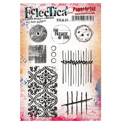 PaperArtsy Eclectica E³ Seth Apter 45 Mounted Rubber Stamp Set - ESA45