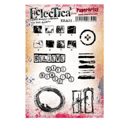 PaperArtsy Eclectica E³ Seth Apter 51 Mounted Rubber Stamp Set - ESA51