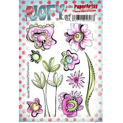 PaperArtsy JOFY Collection 123 Mounted Rubber Stamp Set - JOFY123