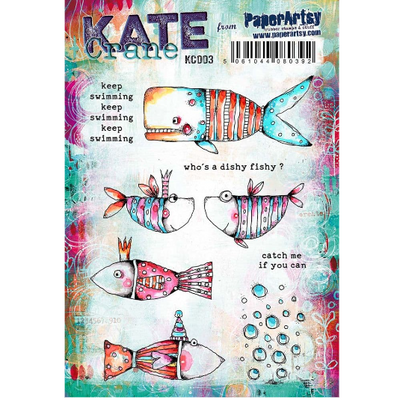 PaperArtsy Mounted Rubber Stamp Set - Kate Crane 003 - KC003