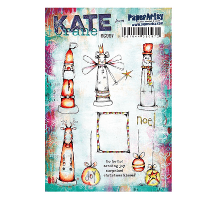 PaperArtsy Mounted Rubber Stamp Set - Kate Crane 007 - KC007