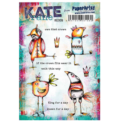 PaperArtsy Mounted Rubber Stamp Set - Kate Crane 009 - KC009