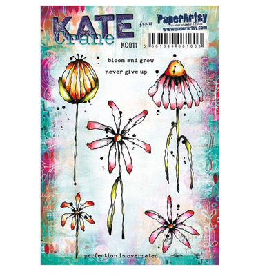 PaperArtsy Mounted Rubber Stamp Set - Kate Crane 011 - KC011