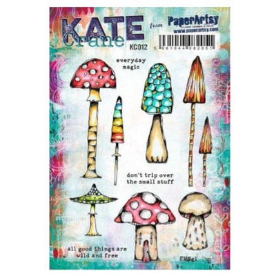 PaperArtsy Mounted Rubber Stamp Set - Kate Crane 012 - KC012