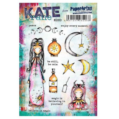 PaperArtsy Mounted Rubber Stamp Set - Kate Crane 013 - KC013