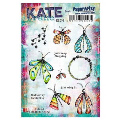 PaperArtsy Mounted Rubber Stamp Set - Kate Crane 014 - KC014