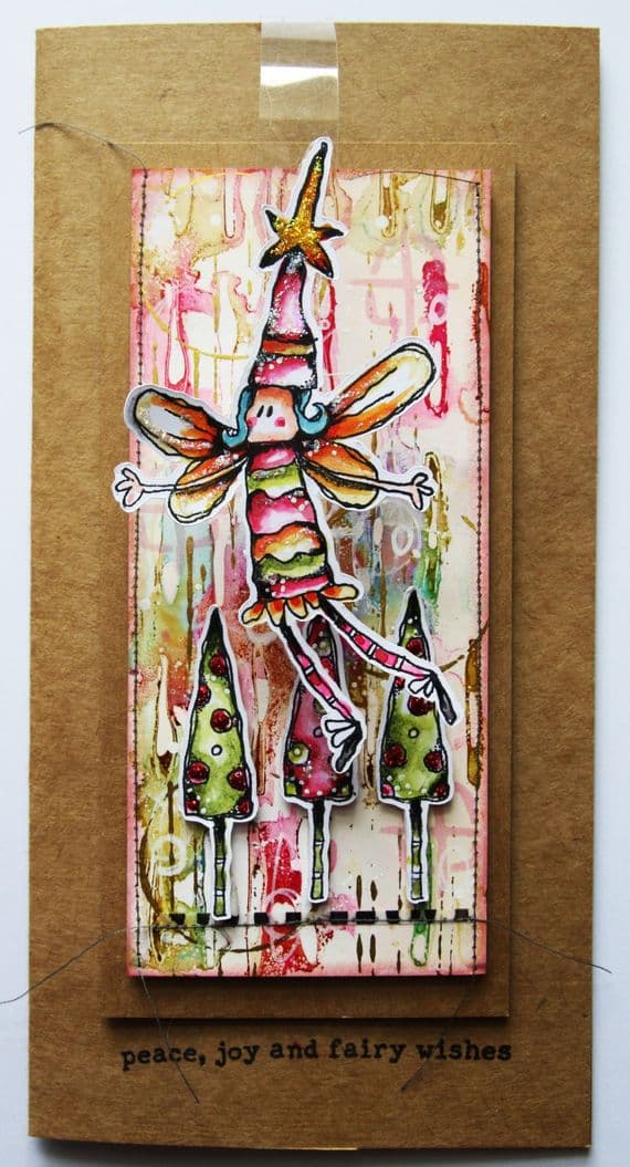 PaperArtsy Mounted Rubber Stamp Set - Kate Crane 016 - KC016