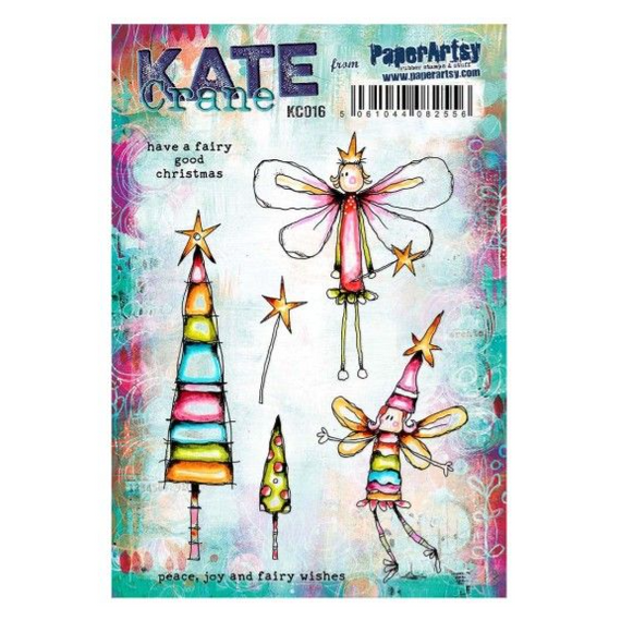 PaperArtsy Mounted Rubber Stamp Set - Kate Crane 016 - KC016