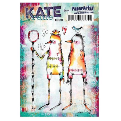 PaperArtsy Mounted Rubber Stamp Set - Kate Crane 018 - KC018