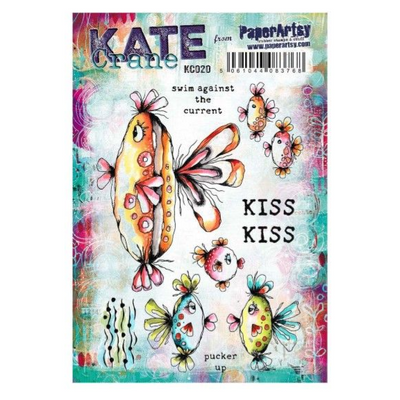 PaperArtsy Mounted Rubber Stamp Set - Kate Crane 020 - KC020