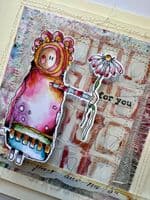 PaperArtsy Mounted Rubber Stamp Set - Kate Crane 021 - KC021