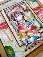 PaperArtsy Mounted Rubber Stamp Set - Kate Crane 021 - KC021