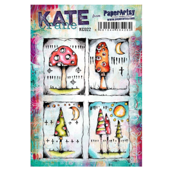PaperArtsy Mounted Rubber Stamp Set - Kate Crane 022 - KC022