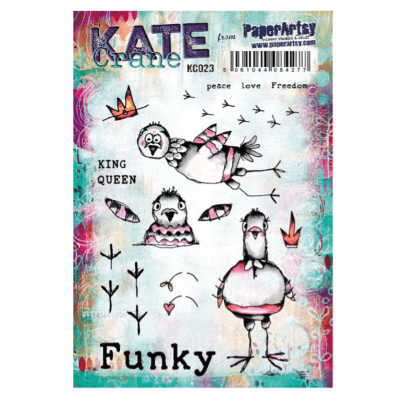 PaperArtsy Mounted Rubber Stamp Set - Kate Crane 023 - KC023