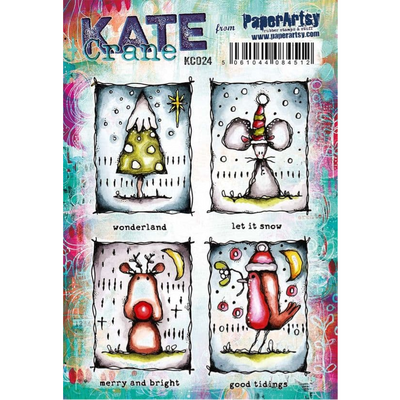 PaperArtsy Mounted Rubber Stamp Set - Kate Crane 024 - KC024