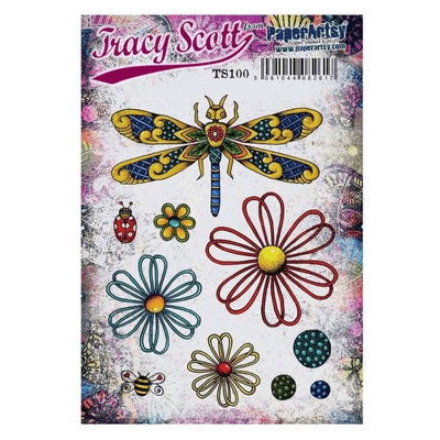 PaperArtsy Mounted Rubber Stamp Set - Tracy Scott 100 - TS100