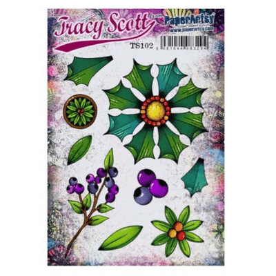 PaperArtsy Mounted Rubber Stamp Set - Tracy Scott 102 - TS102
