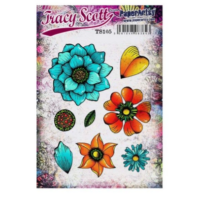 PaperArtsy Mounted Rubber Stamp Set - Tracy Scott 105 - TS105
