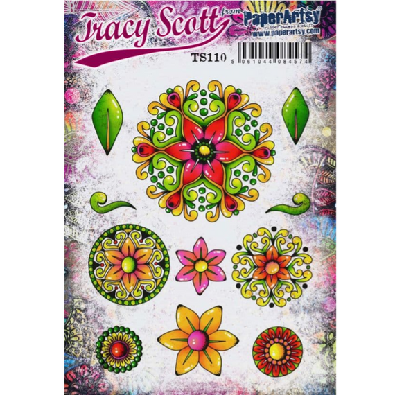 PaperArtsy Mounted Rubber Stamp Set - Tracy Scott 110 - TS110