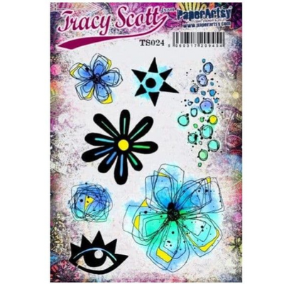 PaperArtsy Mounted Rubber Stamp Set - Tracy Scott 24 - TS024 was ETS24
