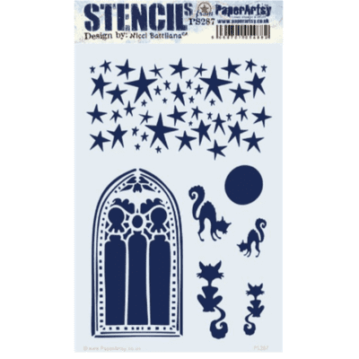PaperArtsy PA Stencil Large E³ - Nicci Battilana 287 {ENB} - PS287
