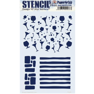PaperArtsy PA Stencil Large E³ - Nicci Battilana 291 {ENB} - PS291