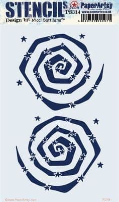 PaperArtsy PA Stencil Large E³ - Nicci Battilana 314 {ENB} - PS314