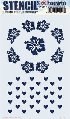 PaperArtsy PA Stencil Large E³ - Nicci Battilana 315 {ENB} - PS315