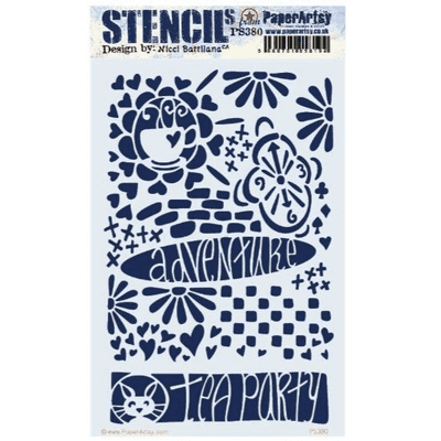 PaperArtsy PA Stencil Large E³ - Nicci Battilana 380 {ENB} - PS380