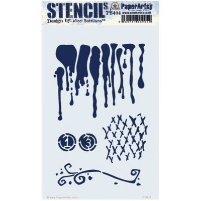PaperArtsy PA Stencil Large E³ - Nicci Battilana 404 {ENB} - PS404