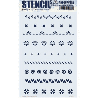 PaperArtsy PA Stencil Large E³ - Nicci Battilana 405 {ENB} - PS405