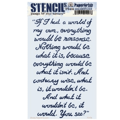 PaperArtsy PA Stencil Large E³ - Nicci Battilana 406 {ENB} - PS406