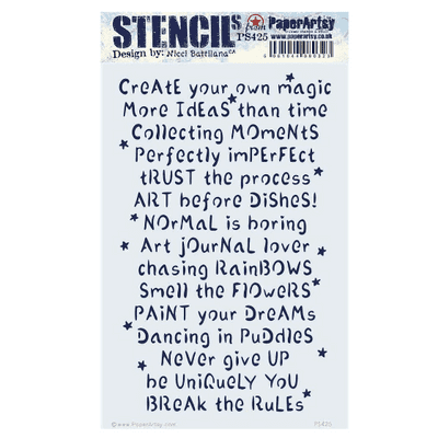 PaperArtsy PA Stencil Large E³ - Nicci Battilana 425 {ENB} - PS425