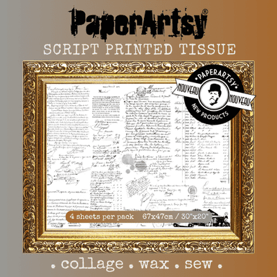 PaperArtsy Printed Tissue Paper - Script