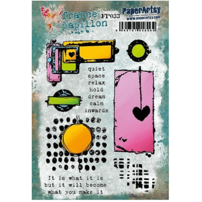 PaperArtsy Rubber Mounted Stamp Set France Papillon 033 - FP033