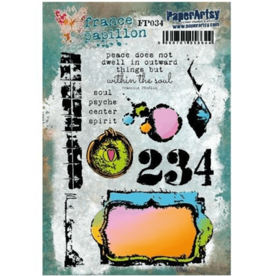 PaperArtsy Rubber Mounted Stamp Set France Papillon 034 - FP034