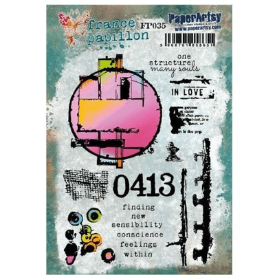 PaperArtsy Rubber Mounted Stamp Set France Papillon 035 - FP035