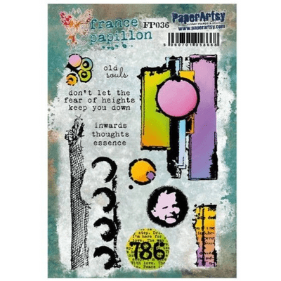 PaperArtsy Rubber Mounted Stamp Set France Papillon 036 - FP036