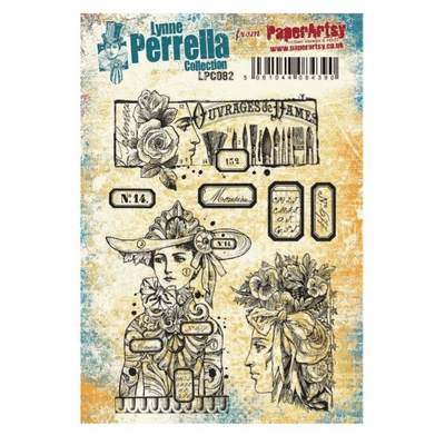 Paperartsy Rubber Mounted  Stamps - Lynne Perrella Collection - LPC082