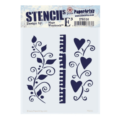 PaperArtsy Stencil - E³ {EMW} Mags Woodcock 516 - PS516