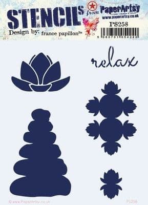 PaperArtsy Stencil - France Papillon {FP} 258 - PS258