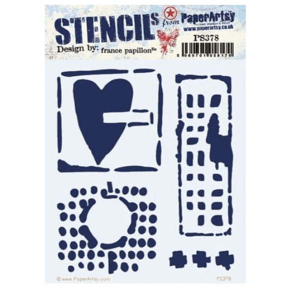 PaperArtsy Stencil - France Papillon {FP} 378 - PS378