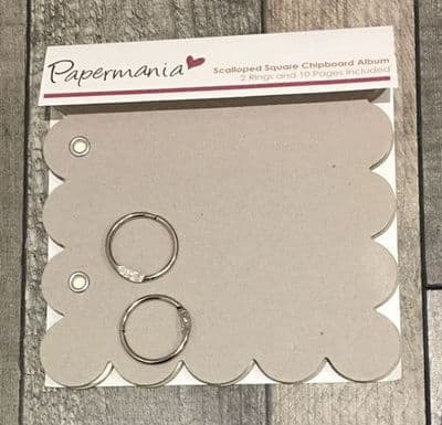 Papermania Chipboard Album - Scalloped Square
