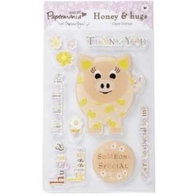 Papermania Honey & Hugs Mini Clear Stamp - Piggy