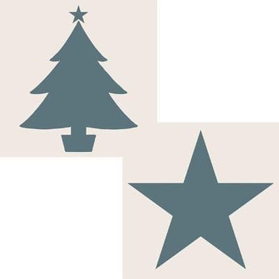 Phill Martin Sentimentally Yours Aperture Stencil - Star and Christmas Tree