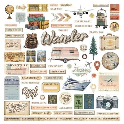 PhotoPlay 12x12 Stickers - Travel Junque