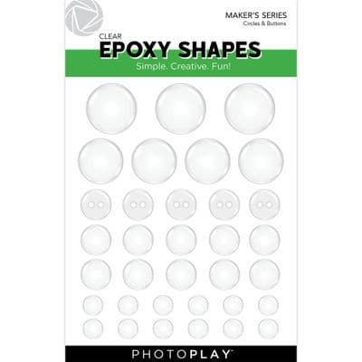 PhotoPlay Clear Epoxy Stickers - Circles and Buttons