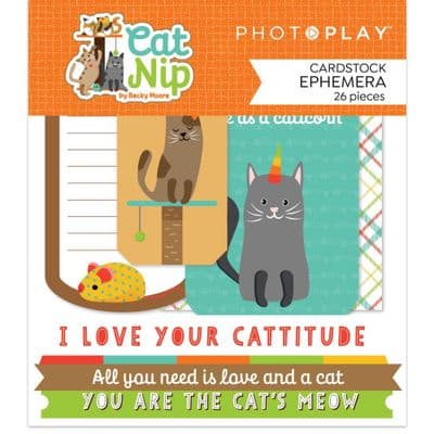 PhotoPlay Die Cut Cardstock Ephemera - Cat Nip