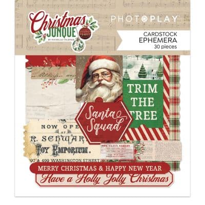 PhotoPlay Die Cut Cardstock Ephemera - Christmas Junque