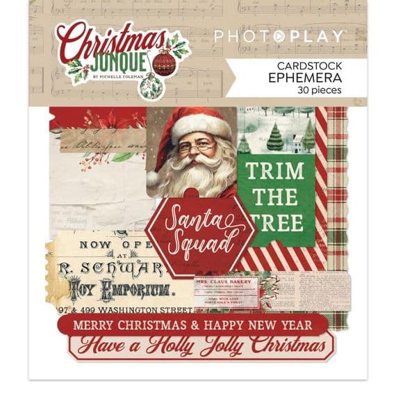PhotoPlay Die Cut Cardstock Ephemera - Christmas Junque